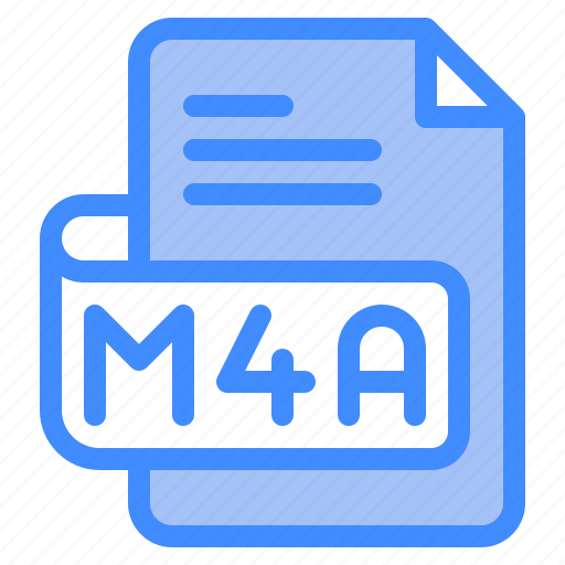 M4a, file, type, format, extension, document icon - Download on Iconfinder