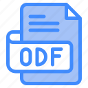 odf, file, type, format, extension, document