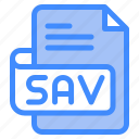 sav, file, type, format, extension, document