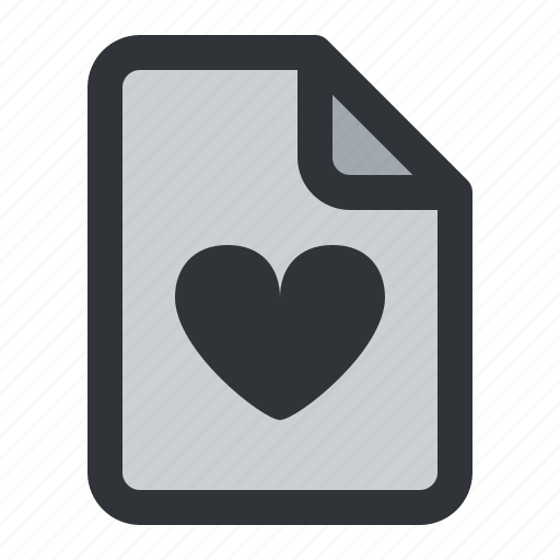 File, document, favorite, heart icon - Download on Iconfinder
