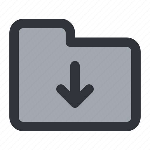 Arrow, download, files, folder, storage, documents icon - Download on Iconfinder