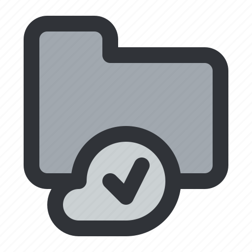 Check, cloud, files, folder, storage, verified, documents icon - Download on Iconfinder