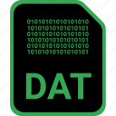 data, dat, file, document, extension, format, file type, type, database, server, file extension, file format