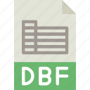 dbf, download, extension, file, format, type