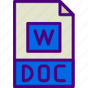 doc, download, extension, file, format, type
