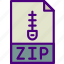 archive, download, extension, format, type, zip 