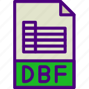 dbf, download, extension, file, format, type
