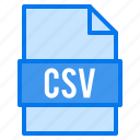 csv, document, extension, file, types