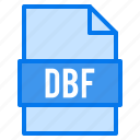 dbf, document, extension, file, types