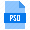 document, extension, file, psd, types