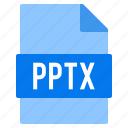 document, extension, file, pptx, types