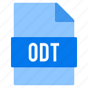 document, extension, file, odt, types