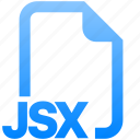 filetype, jsx, java, script, coding, programming, data, instruction, language