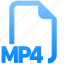 filetype, mp4, file, format, multimedia, media, video, visual 