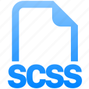filetype, scss, file, format, extension, style, sheets, data, document