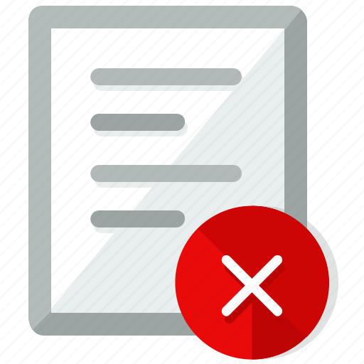 Cancel, document, close, delete, files, remove icon - Download on Iconfinder