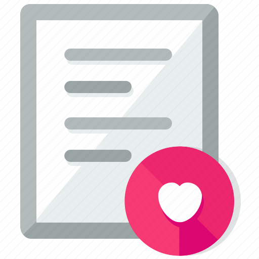Document, favourite, documents, file, files, heart icon - Download on Iconfinder