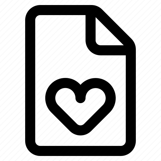 Document, favorite, file, heart, like, wishlist icon - Download on Iconfinder