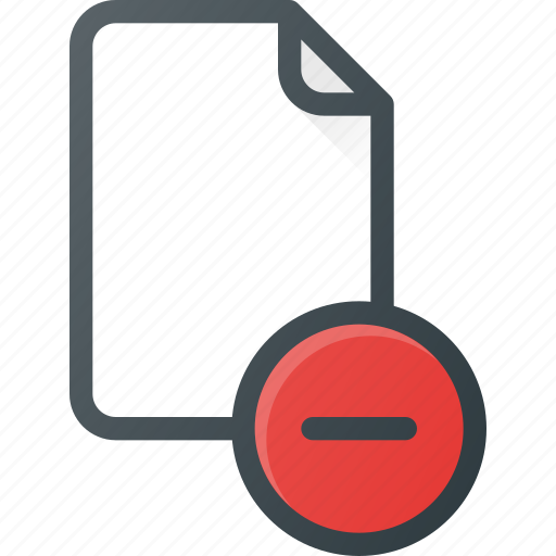 Documen, file, paper, remove icon - Download on Iconfinder
