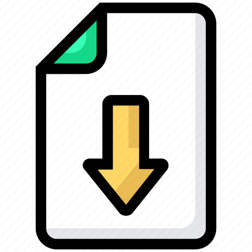 Arrow, down, download, file icon - Download on Iconfinder