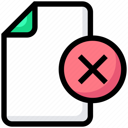 Cancel, cross, file, page, reject icon - Download on Iconfinder