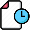 clock, file, page, time 