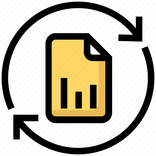 Chart, document, file, graph, reload, sync icon - Download on Iconfinder