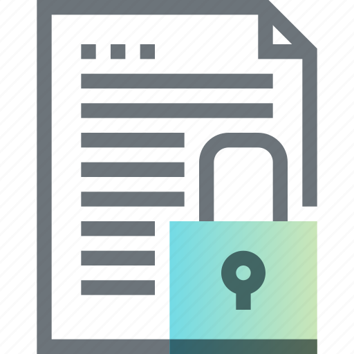 Data, document, file, padlock, paper, protection, security icon - Download on Iconfinder