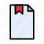 bookmark, document, file, records, save 