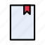 bookmark, document, file, save, sheet 