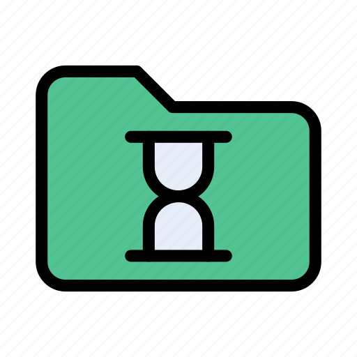 Directory, folder, hourglass, stopwatch, waiting icon - Download on Iconfinder