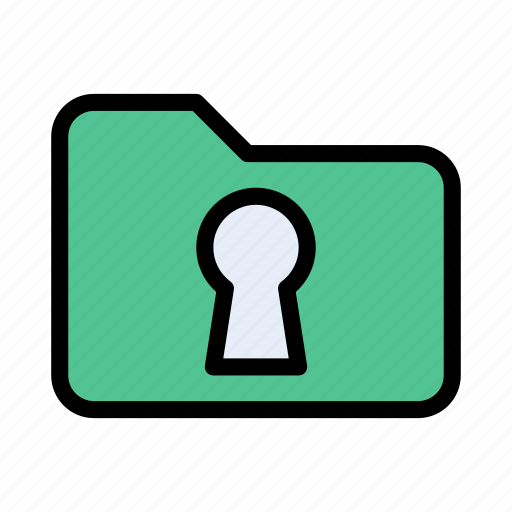 Directory, folder, keyhole, private, secure icon - Download on Iconfinder