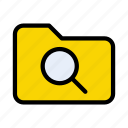 directory, find, folder, magnifier, search