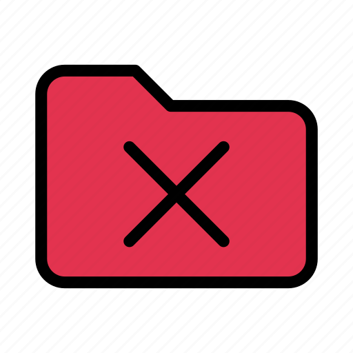 Cancel, delete, files, folder, storage icon - Download on Iconfinder