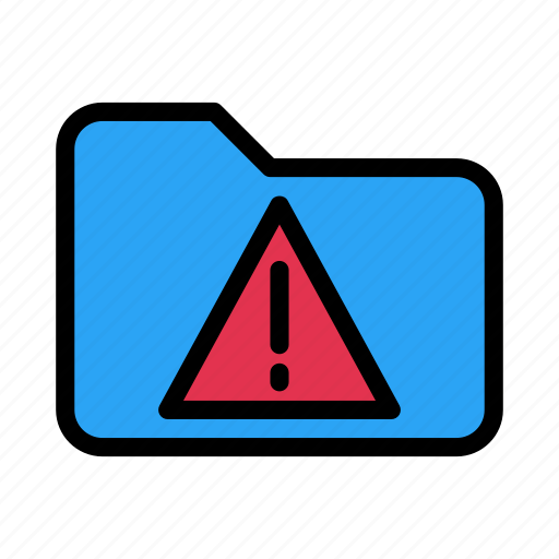 Alert, error, files, folder, warning icon - Download on Iconfinder