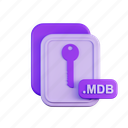 mdb, file, document, folder, report, business, archive, chart