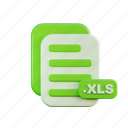 xls, file, document, folder, report, business, archive, chart