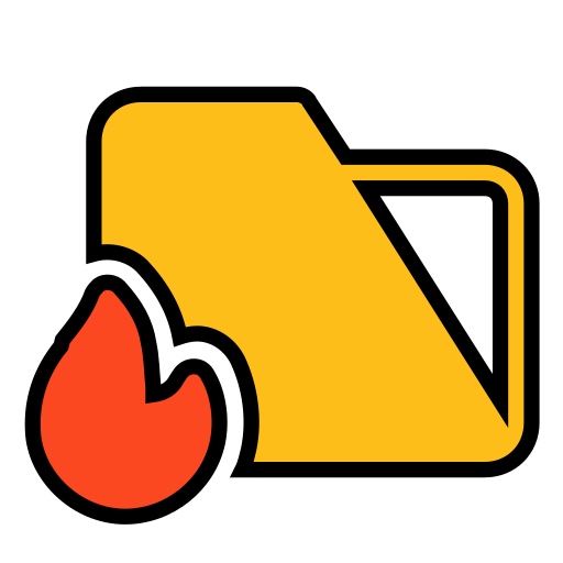 Files, folders, folder, hot, flame, burn, fire icon - Download on Iconfinder