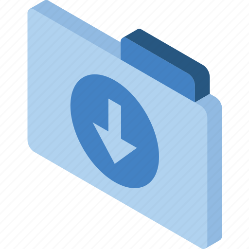 Download, file, folder, iso, isometric icon - Download on Iconfinder