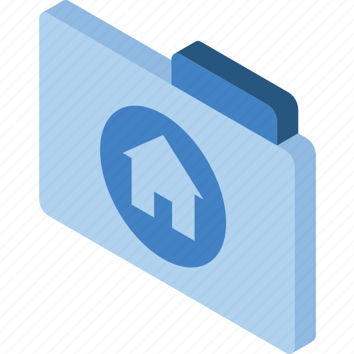 File, folder, home, iso, isometric icon - Download on Iconfinder