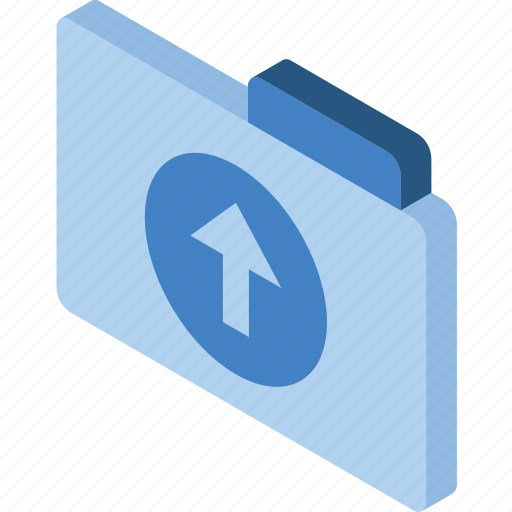 File, folder, iso, isometric, upload icon - Download on Iconfinder
