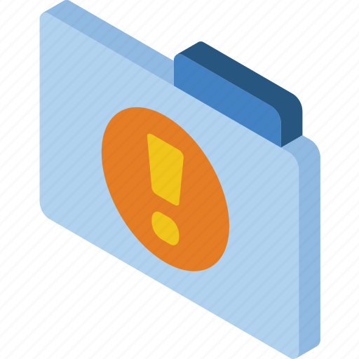 File, folder, important, iso, isometric icon - Download on Iconfinder