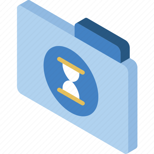 File, folder, iso, isometric, timed icon - Download on Iconfinder