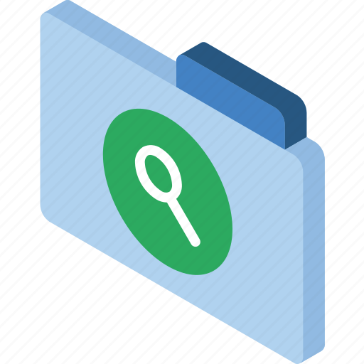 File, folder, iso, isometric, search icon - Download on Iconfinder