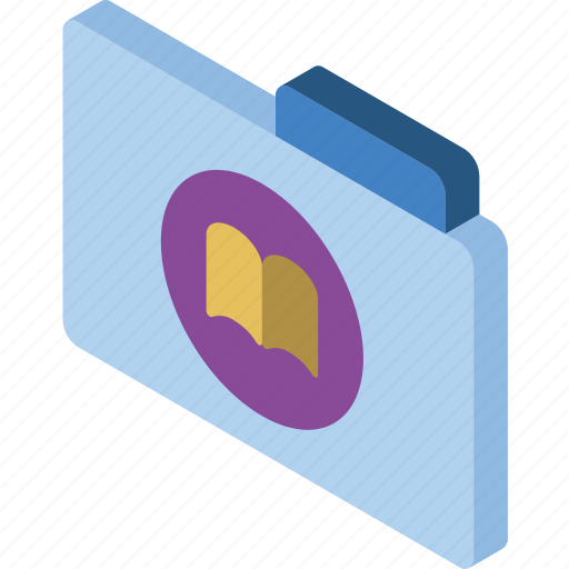 Bookmarks, file, folder, iso, isometric icon - Download on Iconfinder