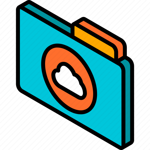 Cloud, file, folder, iso, isometric, the icon - Download on Iconfinder