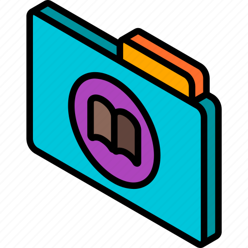 Bookmarks, file, folder, iso, isometric icon - Download on Iconfinder