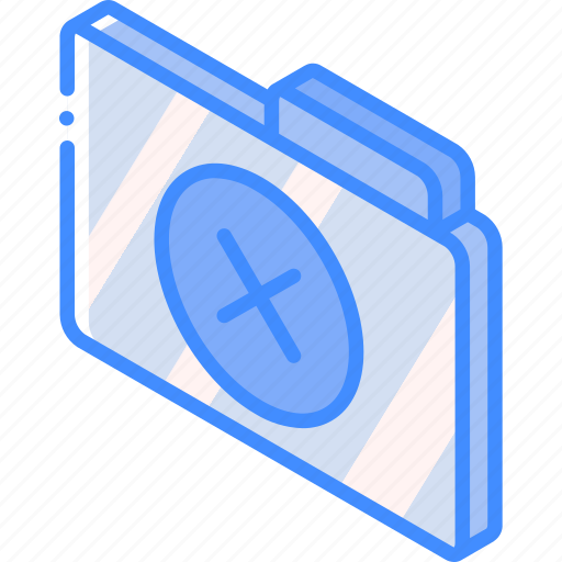 File, folder, iso, isometric, removed icon - Download on Iconfinder