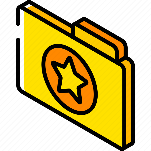 Favourite, file, folder, iso, isometric icon - Download on Iconfinder