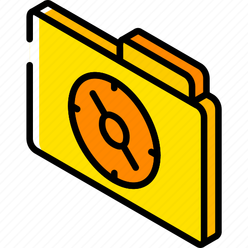 File, folder, iso, isometric, navigation icon - Download on Iconfinder